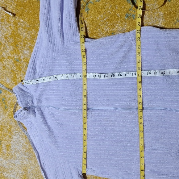 Oscar de la Renta violet S/M house coat/ robe - Picture 10 of 11